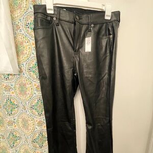 GAP Vegan Faux Leather Mid Rise Baby Boot Pants - NWT Size 10